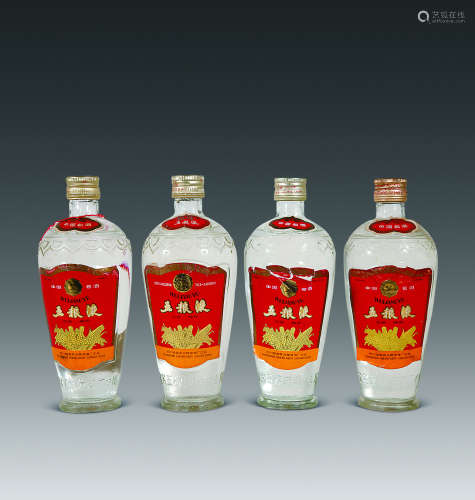 1991-1994 萝卜瓶五粮液四瓶