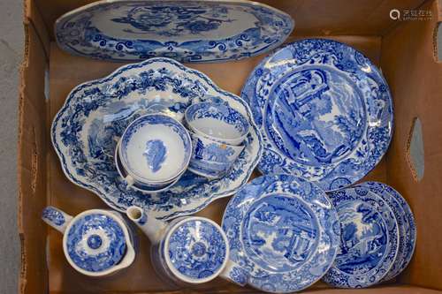 A LARGE QUANTITY OF BLUE & WHITE CHINA, of various forms.