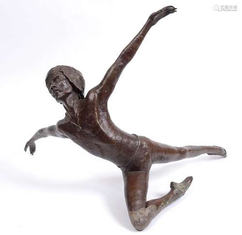 AUSTRALIAN BRONZE SCULPTURE - BILL OGILVIE a bronze sculpture Male Flight, No 1 of 9 produced in