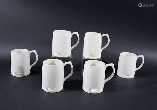 KEITH MURRAY - WEDGWOOD MUGS 11 Wedgwood mugs in the Moonstone colourway, designed by Keith