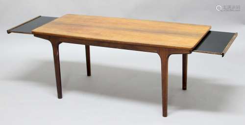 A H MCINTOSH EXTENDING COFFEE TABLE - 1960'S a teak coffee table with sliding extensions at either