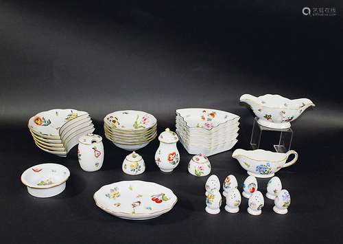 HEREND CHINA - FRUITS & FLOWERS a collection of various Herend items in the Fruits & Flowers design,