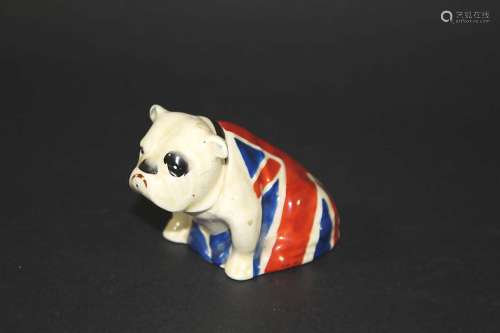 ROYAL DOULTON BULLDOG a model of a Bulldog with Union Jack Flag design, Reg No 645658. Also with