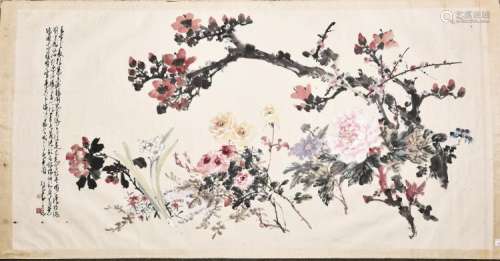 CHAO SHAOAN (1905-1998) WITH NINE ARTISTS, FLOWERS