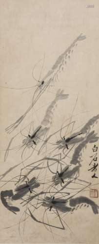QI BAISHI (1863-1957), SHRIMPS