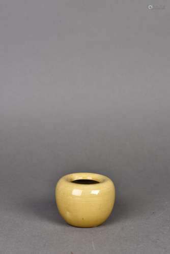 A YELLOW GLAZED ZUN VASE, QING DYNASTY