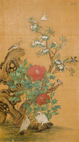 ANONYMOUS (QING DYNASTY 19TH CENTURY), BIRD AND FLOWER