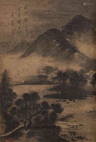 DONG QICHANG (1555-1636), SAILING IN THE RAIN