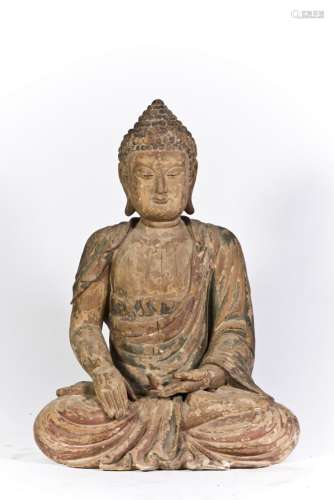Wood Buddha Sculpture