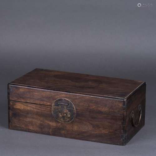 A 'YING MU' BURLWOOD BOX, 20TH CENTURY