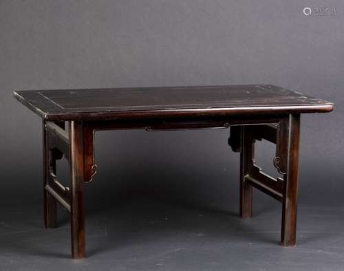 A HARDWOOD KANG TABLE, 18TH CENTURY