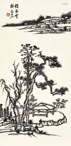 俞剑华（1895～1979） 铁画云林 镜心 水墨纸本