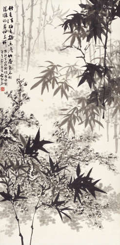 俞剑华（1895～1979） 梅香竹清 立轴 水墨纸本