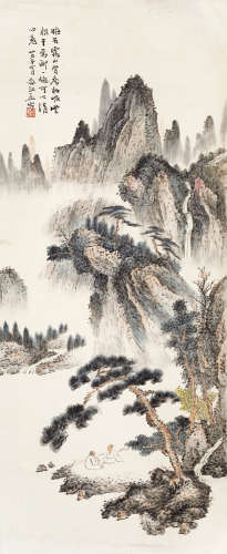 俞剑华（1895～1979） 松泉高士 镜心 设色纸本