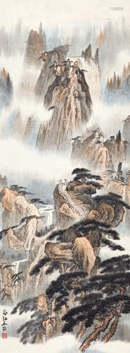 俞剑华（1895～1979） 云林深处 镜心 设色纸本