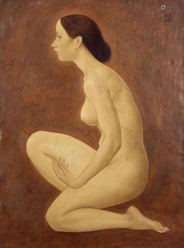 薛雁群（b.1953） 现代人体 布面油画
