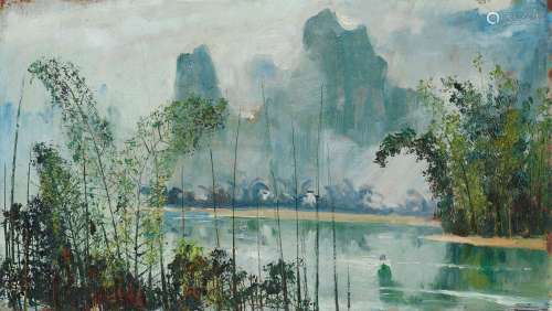 苏天赐（1922～2006） 1979年作 漓江 木板油画
