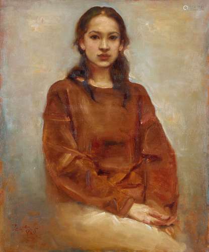 庞茂琨（b.1963） 1998年作 人物 布面油画