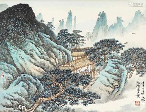 宋玉麟（b.1947） 奇峰图 镜心 设色纸本