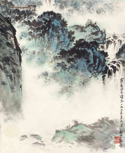 魏紫熙（1915～2002） 欢歌笑语 立轴 设色纸本