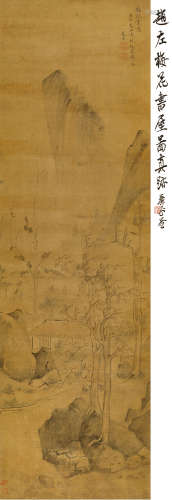 赵左（1573～1644） 1620年作 梅花书屋图 立轴 水墨绢本