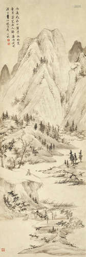 査士标（1615～1698） 长林邃壑图 立轴 水墨纸本