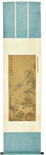 郑旼（1632～1683） 冬山图 立轴 水墨绢本