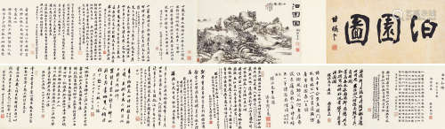 萧俊贤（1865～1949） 泊园图 手卷 水墨纸本