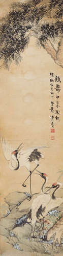 李瑞清（1867～1920） 鹤寿 立轴 设色纸本