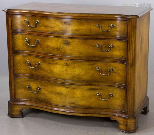 Figured Walnut Chippendale-style Chest