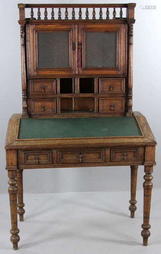 Late 19th C. Victorian Secretary Desk