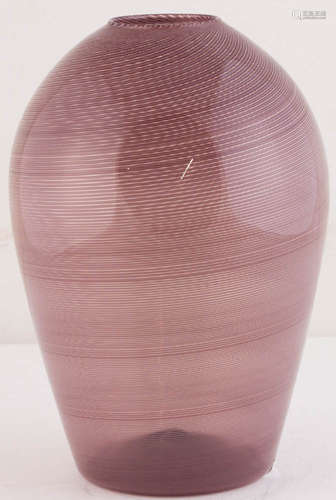 Carlo Scarpa Mezza Filigrana Vase, Venini