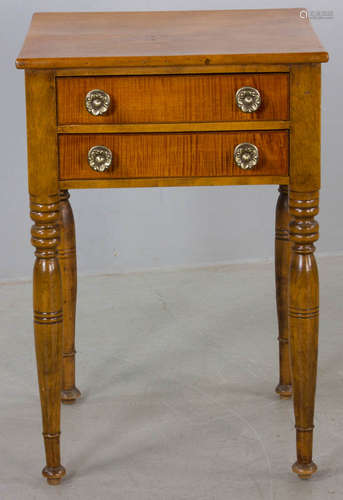 Early 19th C. Federal Tiger Maple Stand