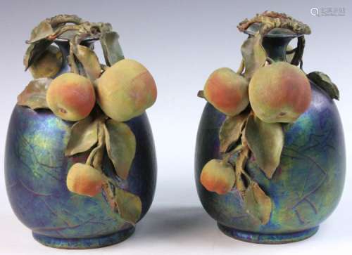 Pair of Amphora Pottery Vases