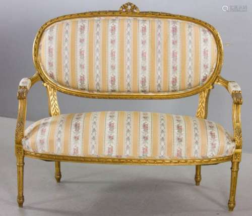 19th C. French Louis XVI Love Seat