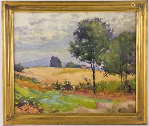 C.H. Richert, Landscape, Watercolor