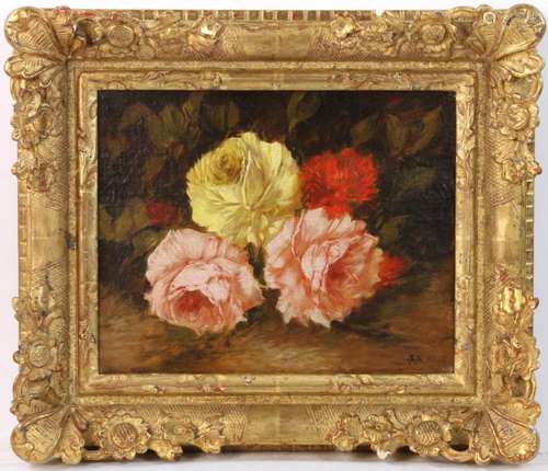 Maffitt Signed, Still Life Roses, Oil on Canvas