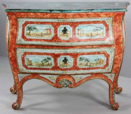 18th C. Italian Paint-Decorated Chest