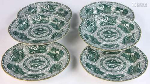 Six Mottahedeh Torquay Pattern Plates