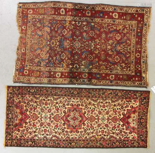 (2) Antique Persian Hamadan Rugs