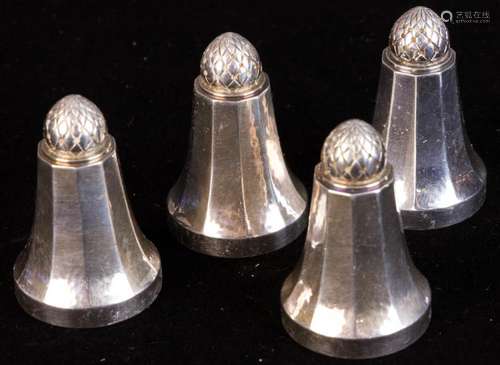 Georg Jensen Sterling Acorn, (4) Salts