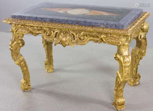 Early Continental Table with Hardstone Top