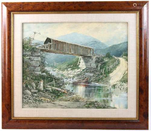 W. Louis Sonntag, Jr., Old Mine Bridge, Watercolor