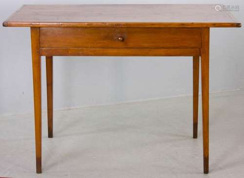 18th C. Pine Tavern Table w/ Drawer