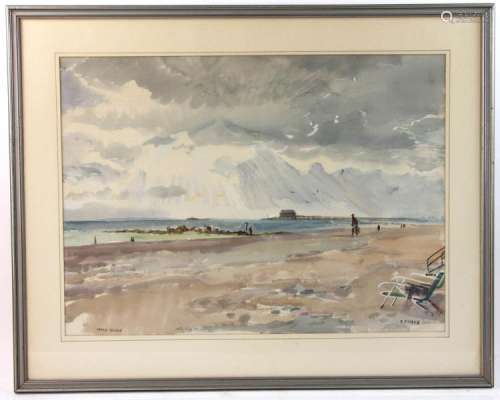 Ernst Huber Coney Island Watercolor