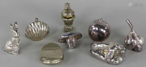 Sterling Pieces with Silverplate Snuff Box