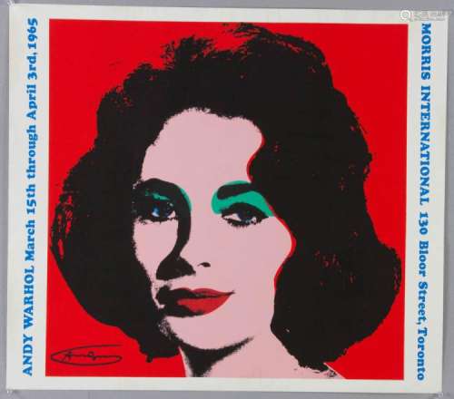 Andy Warhol Poster of Elizabeth Taylor Image