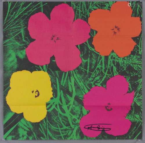 Andy Warhol, "Flowers", Lithographed Mailer
