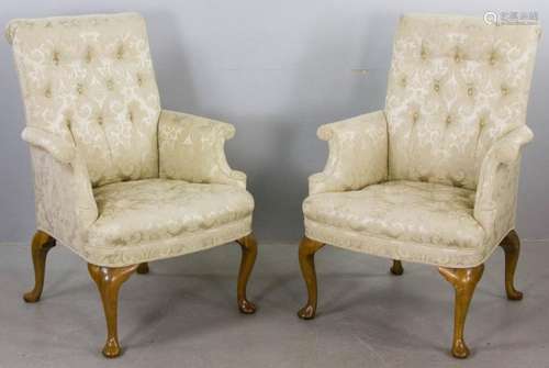 Pair of Queen Anne-style Maple Chairs