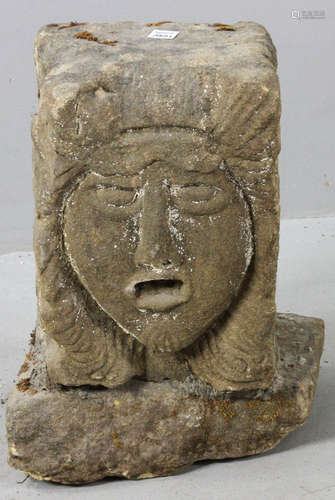 Iron Age Limestone Bust of Goddess Freya